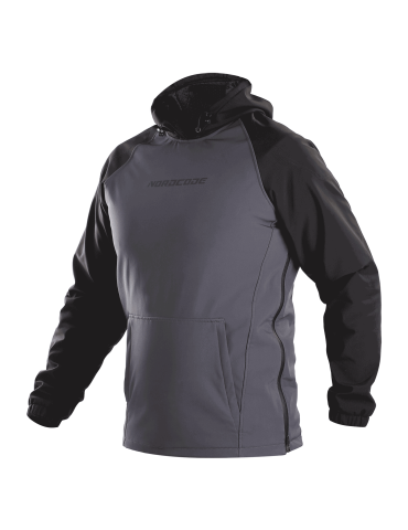 Nordcode Lynx Softshell Hoodie μαύρο-γκρί KEVLAR REINFORCED