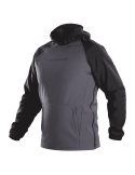 Nordcode Lynx Softshell Hoodie μαύρο-γκρί KEVLAR REINFORCED